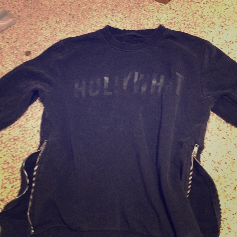 Black hollywhat hoodie